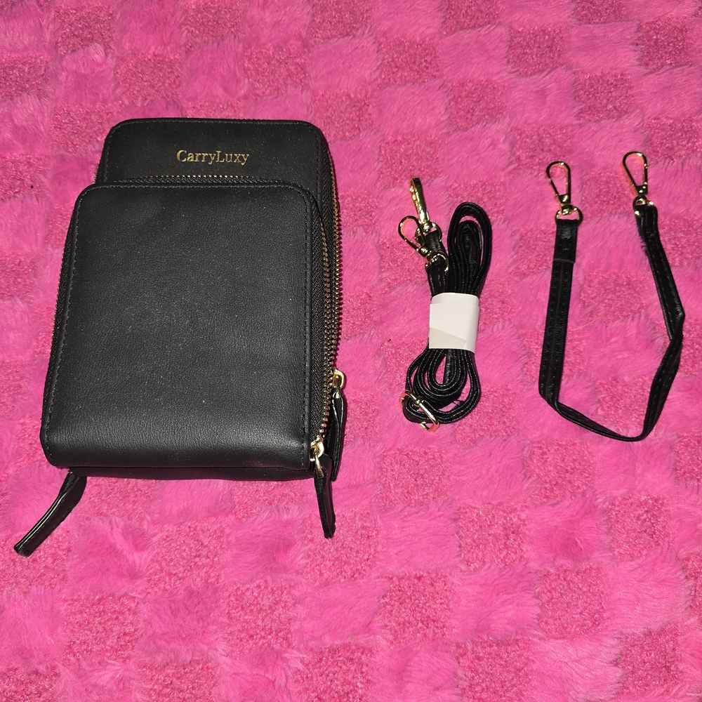 CarryLuxy Black Crossbody Bag with Strap